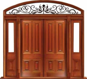 cricket bat: double door +  two sidelights