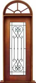 iron grille: double door + sidelight on right