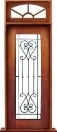 iron grille: double door + sidelight on right