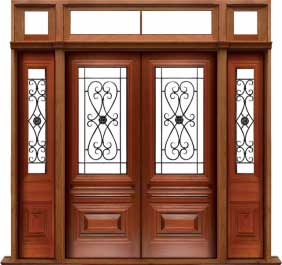 sovereign iron: single door + sidelight on left