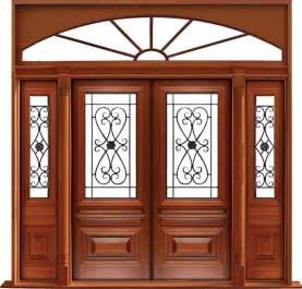 sovereign iron: single door + sidelight on left