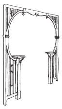 Perspective view of Cottage Pedestal Arch